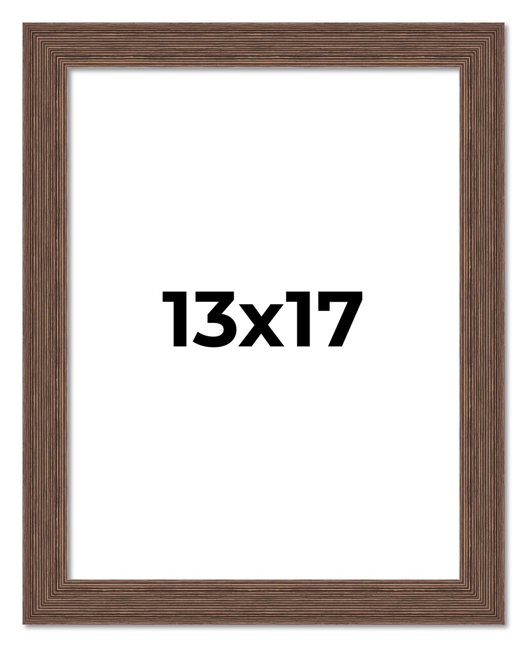 13x17 Wide Barnwood Picture Frame with UV-Resistant Acrylic & Acid Free Backing, Available in 6 Paint Finishes - Grey, Brown, White, and Black